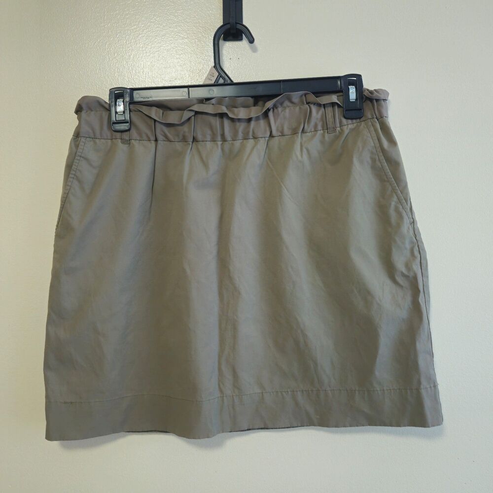 Banana Republic PaperBag Mini Aline Skirt Pockets Neutral Preppy Women Size 12